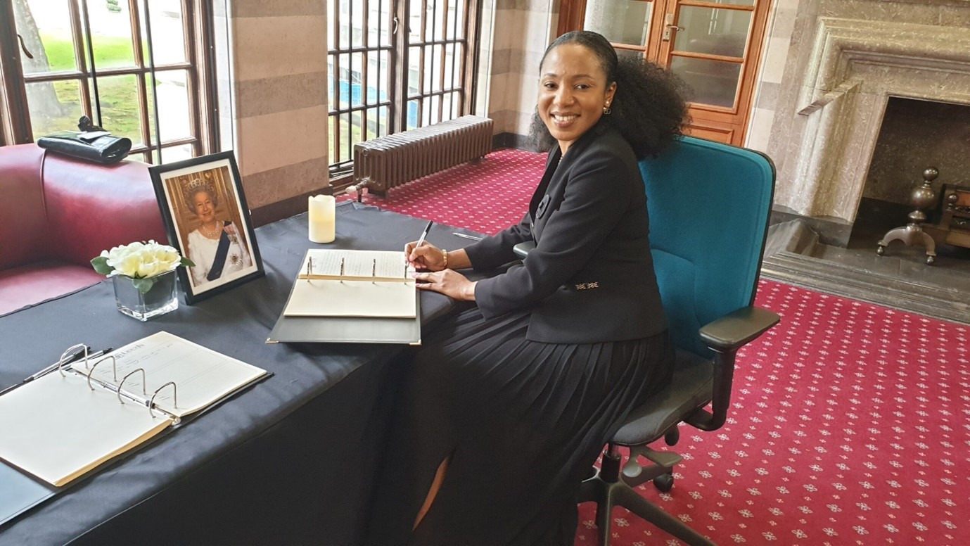 Abigail Marshall Katung in her office